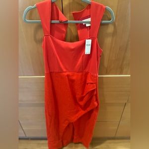 Beautiful wrap-around floor length dress from Maeve/Anthropolgy. Zip up back.